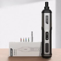 New Deli 3-Speed Large Torque Cordless Electric Screwdriver 2000mAh Battery Drill 4V Power Tool Set Household Maintenance