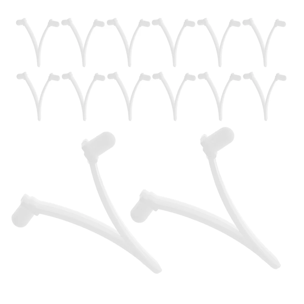 

20pcs Pool Cleaning Tool Handle V Clips Adapter Attachment Plastic Connectors Skimmer Pole Accessories Pool Brush Gardening