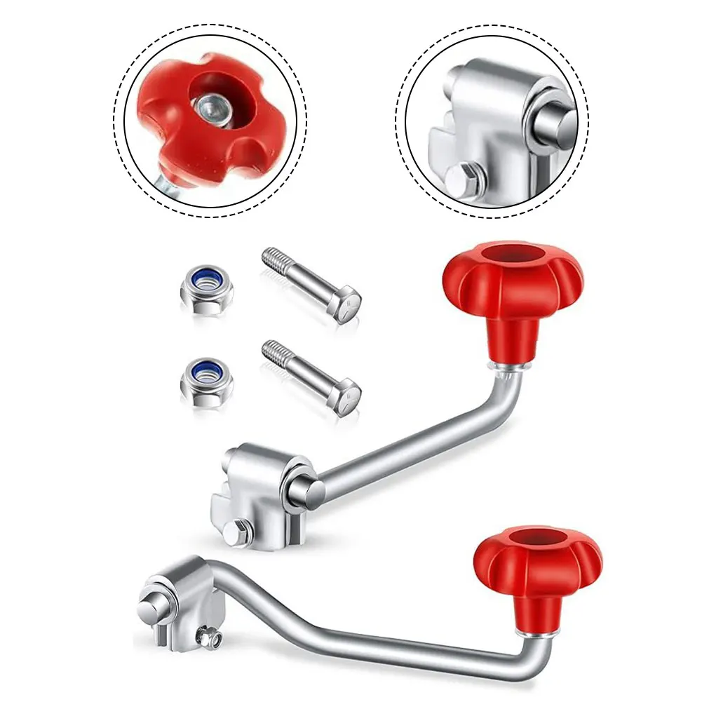 2 Pack Trailer Jack Handles Replacement Crank Set Fits Most 10 Inch Trailer Jacks with Soft Grip and Complete Kit