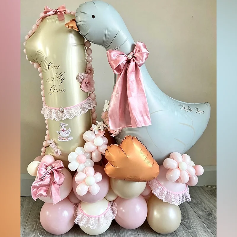 Balloon Arch Kit - Set Balon Bebek Lucu Warna Krem,