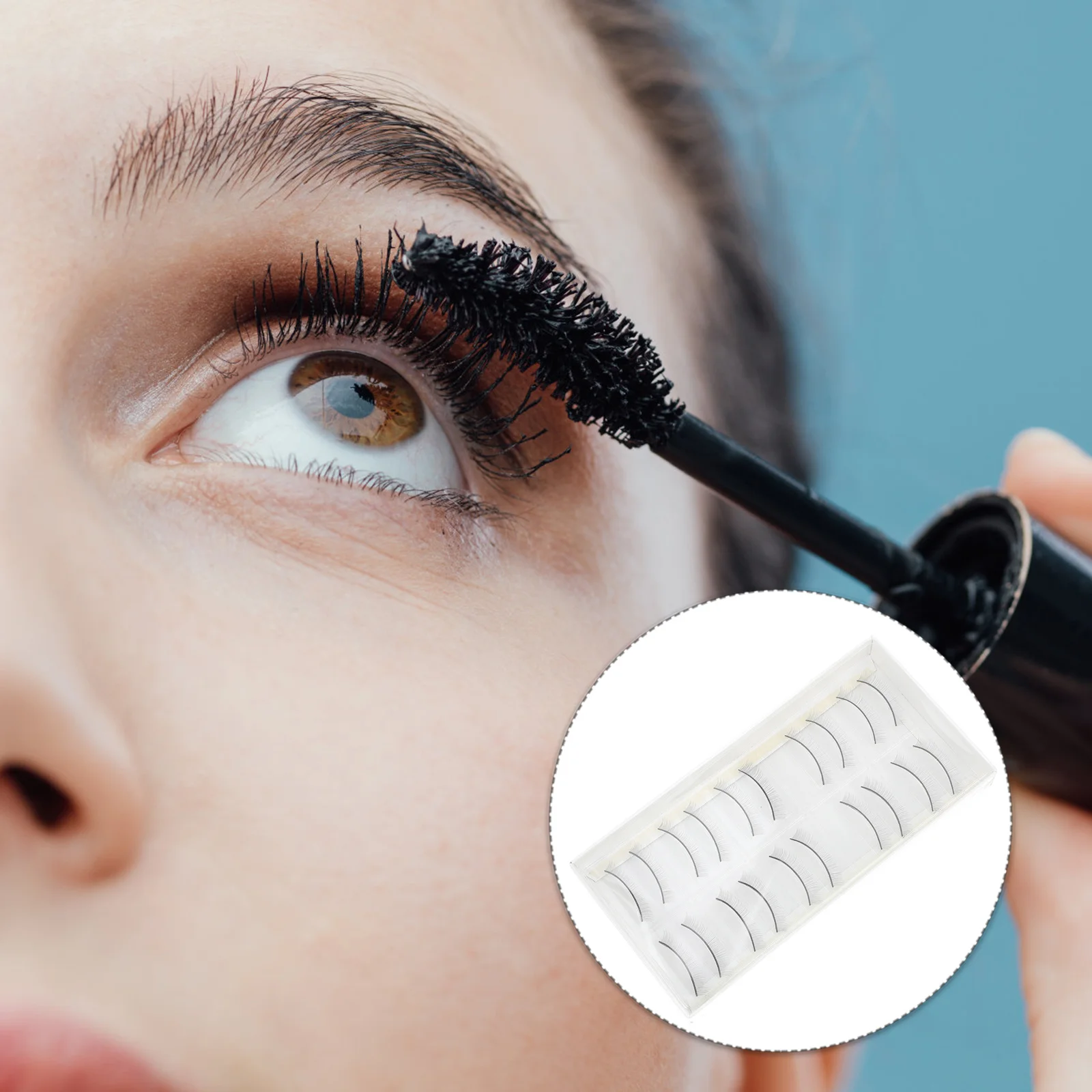 10Pairs Practice Eyelashes Natural Long Shape Training False Lashes Practice Extensions Strips Eyelash Grafting Supplies Salon