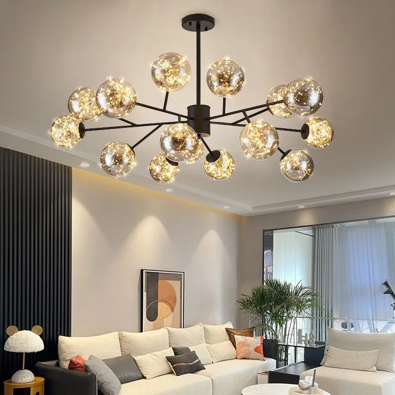 Nordic Starry Magic Bean Pendant Lamp Modern Light Luxury Creative Lighting for Bedroom Hotel Lobby Living Room Decoration