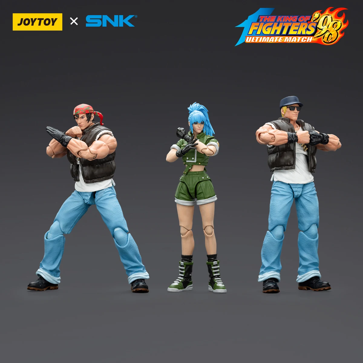 

[Pre Sale] 1/18 JOYTOY Action Figures KOF'98UM Ikari Warriors Team 3PCS Ralf Jones Clark Still Leona Heidern Model Toy