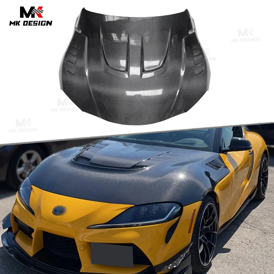 

Carbon Fiber LB Style Front Engine Hood Bonnet Cover for Toyota Supra MK5 A90 A91 GR 2019-2024 Hood Replacement