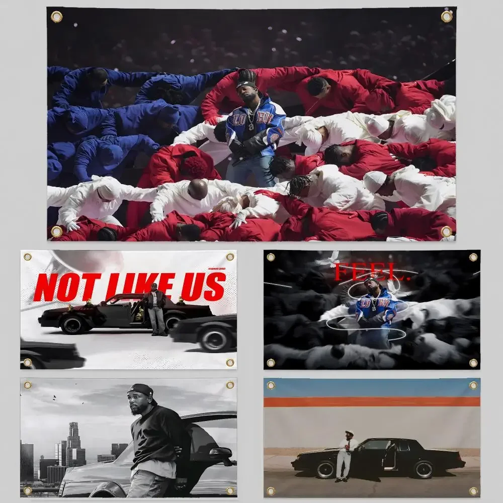 Singer Kendrick Lamar Kdot Kung Fu Kenny Flags Wall Hanging Background Flag Wall Decor Banners for Outdoor Bedroom Dorm Room