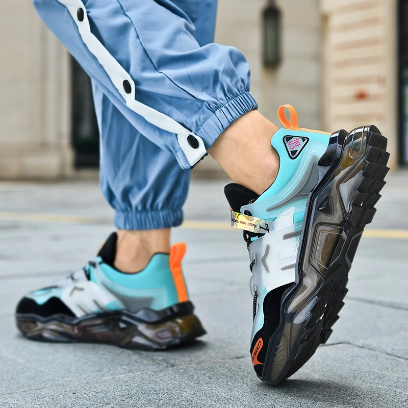 Men's Breathable Casual Sneakers Luxury Trainer Fashion Loafers Running Shoes - Comfortable Race Shoes for Male - view 3