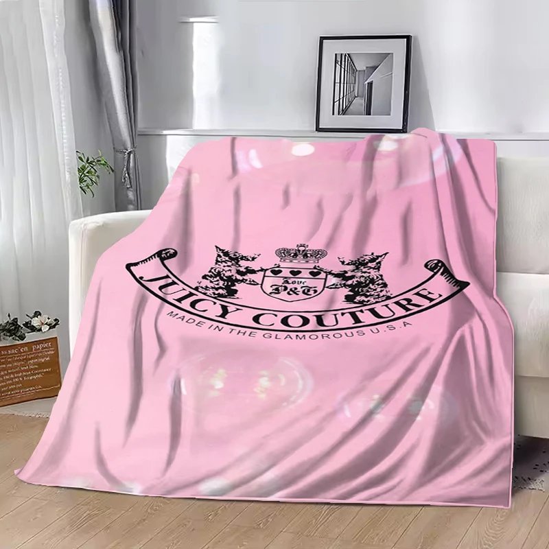 Fashion J-Juicy Cool C- Couture Anime Cartoon Throw Blanket Plead Cover Office Soft Plaid With Print Catnap Sofas Blankets Down