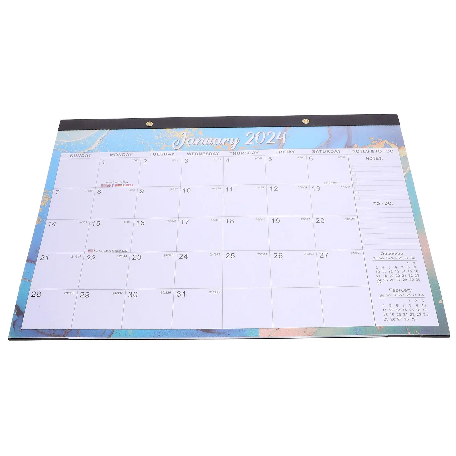 

2024 English Wall Calendar Sturdy Monthly Daily Use Room Hanging Desk Accessories Noting Paper Craft