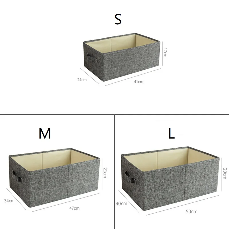 Fabric Storage Boxes with Lids Foldable Cloth Storage Box Fabric Clothes Container Wardrobe Organizer Bedroom Closet Living Room