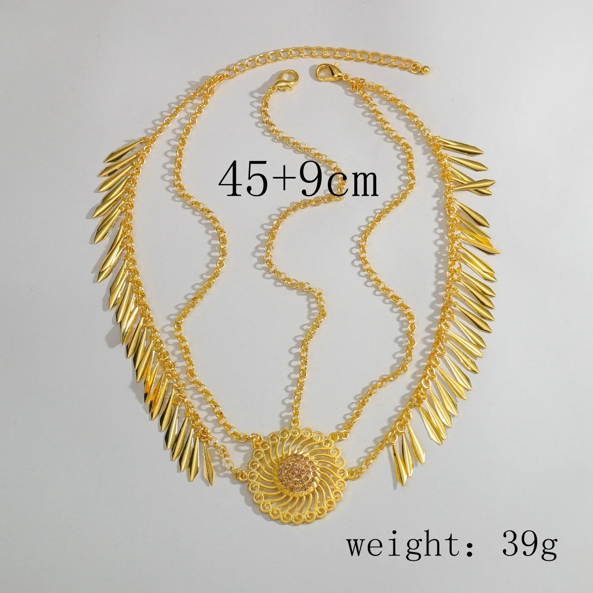 New Dubai Fashion 24K Gold Plated Headpiece Exquisite Engagement Party Jewelry for Lovers DD11048