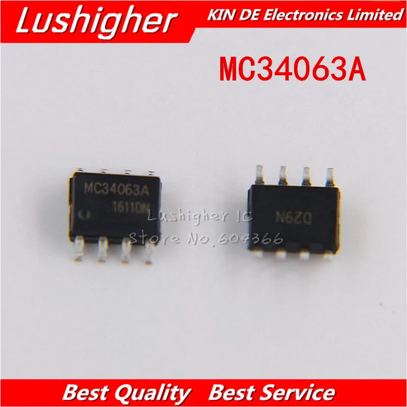 10PCS MC34063 SOP8 MC34063A SOP 34063 MC34063ADR MC34063ADR2G SMD New Original