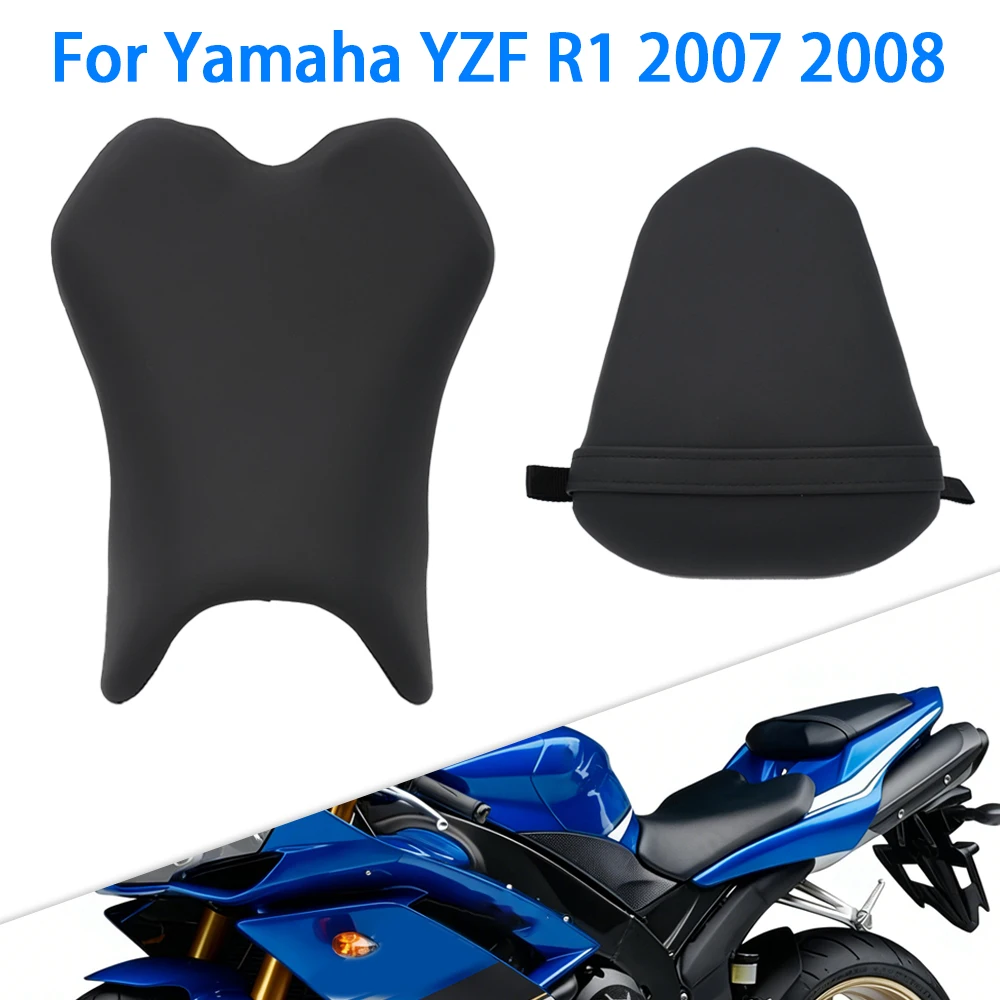 

For Yamaha YZF R1 2007 2008 Motorcycle PU Leather Front Rider Seat & Rear Pillion Passenger Seat Cushion Saddle Set Accessories