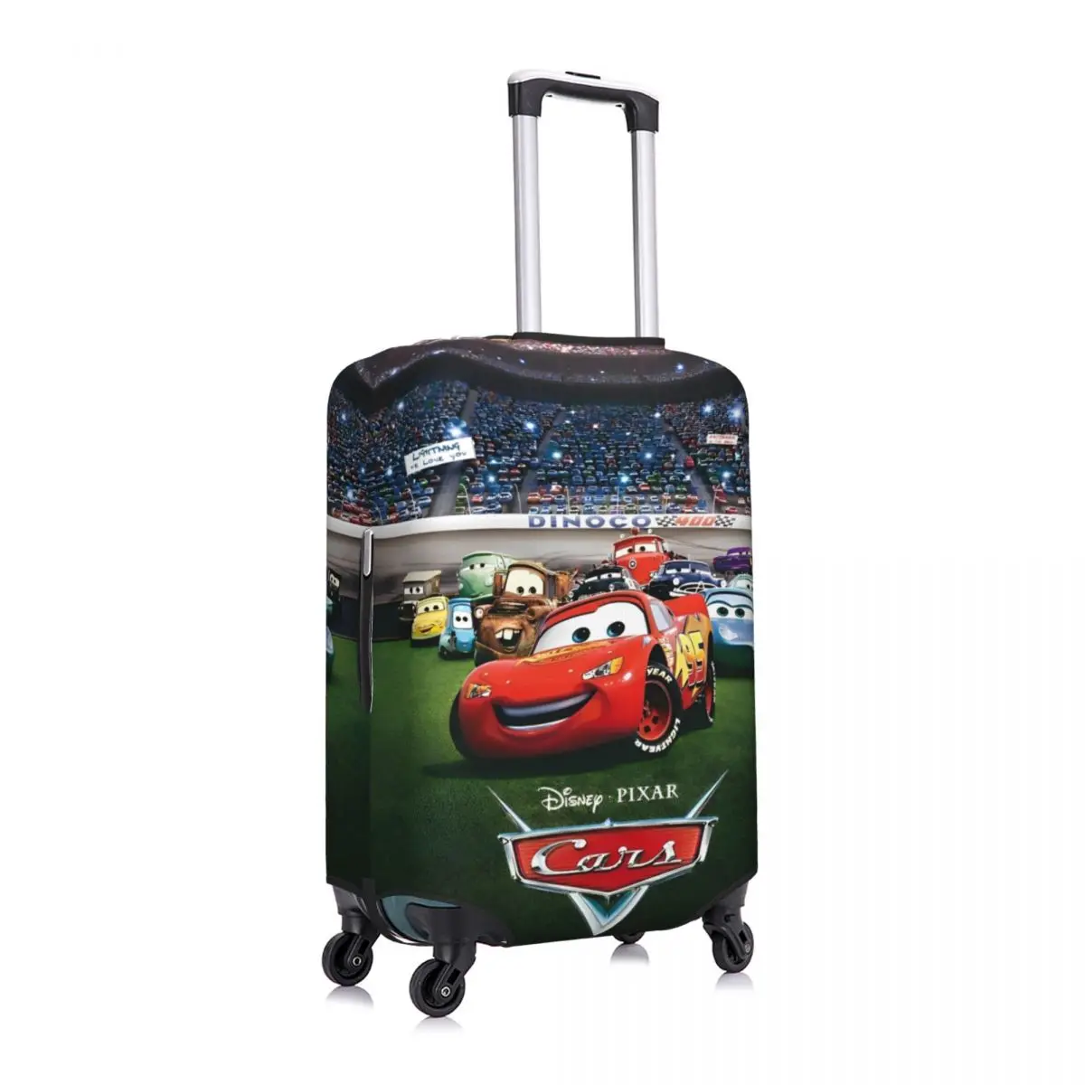 Pixar Lightning McQueen Cars Cartoon Suitcase Cover Cruise Trip Holiday Useful Luggage Supplies Protection