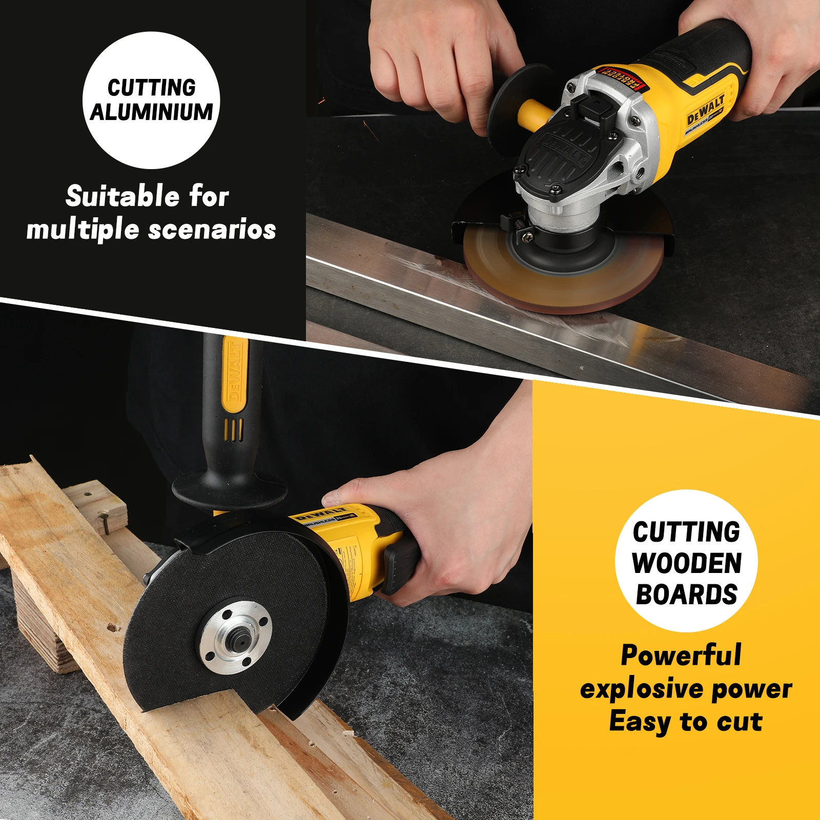 DEWALT DCG406 - مطحنة زاوية لاسلكية عالية الأداء بدون فرش (125 مم، M14) - قطع وتلميع فائق