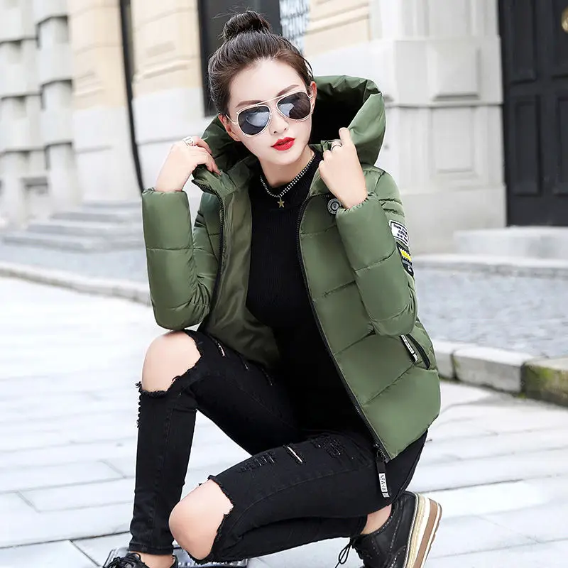 winter jacket women Thickening slim short cotton-padded Hooded jacket parka female wadded jacket outerwear Hooded keep warm coat