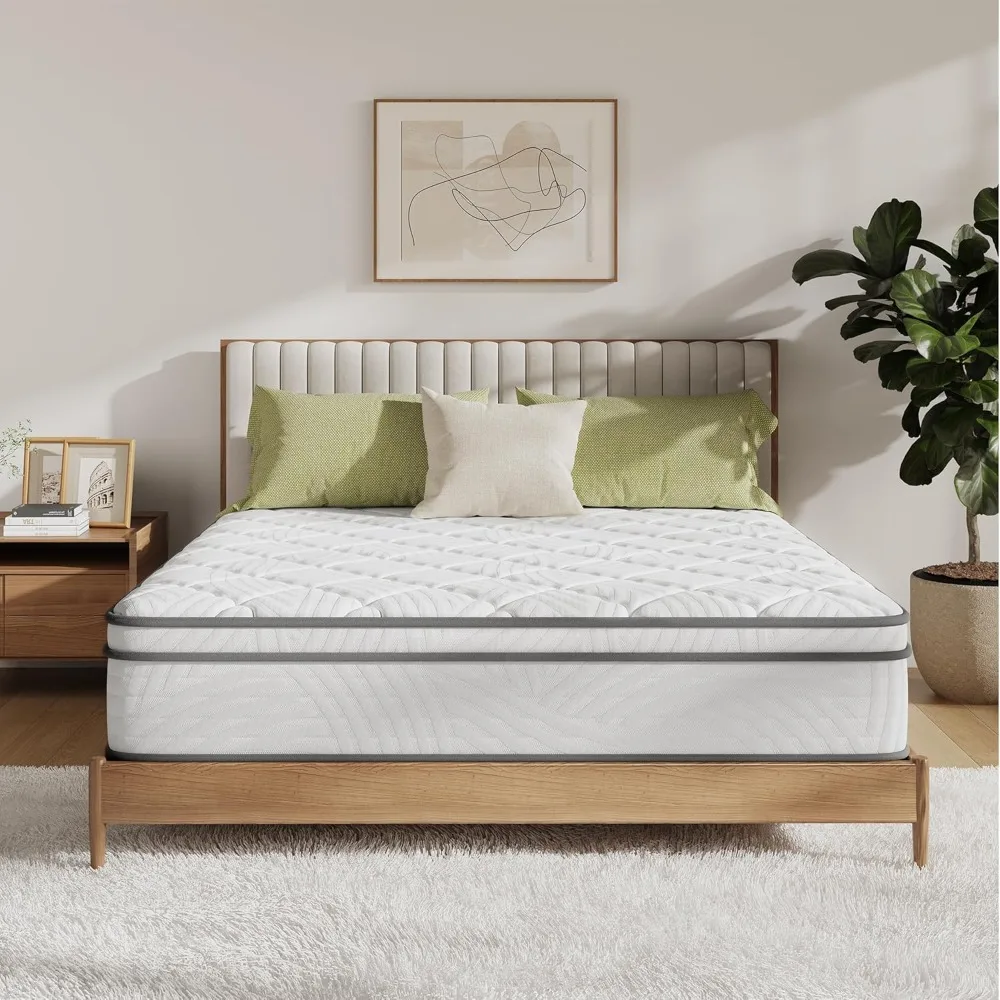 

10 Inch Twin Hybrid Mattress Twin Size for Back Pain Relief Support, Mattress with Comfortable Foam, Individually Pocket Spring