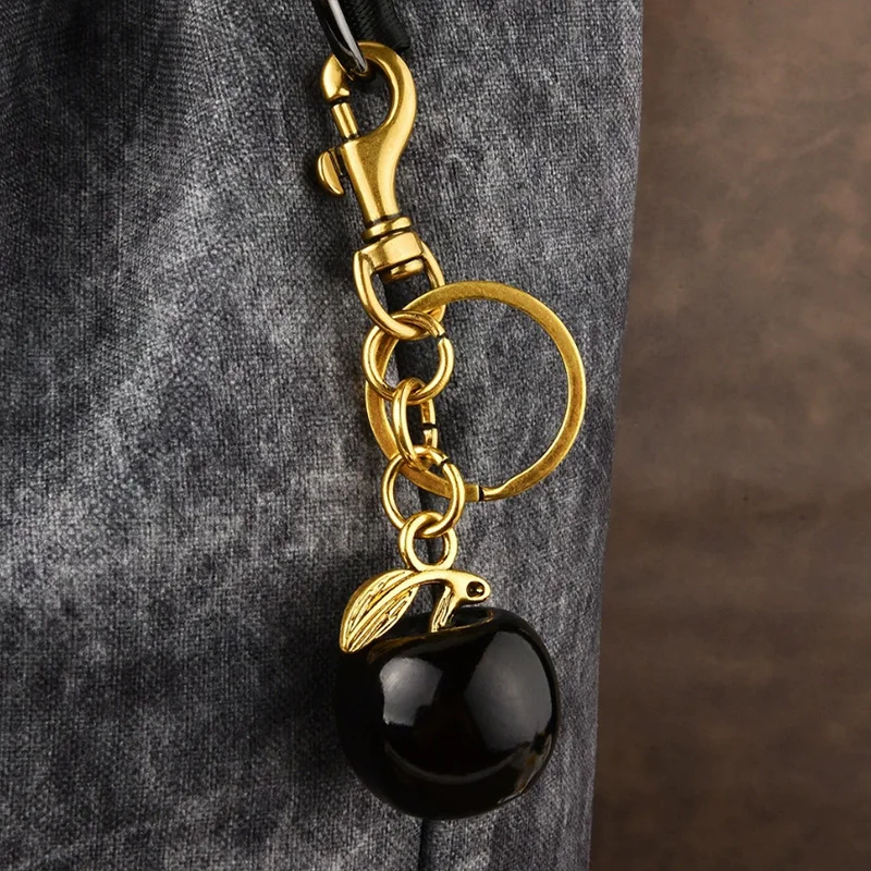 2025, modischer vergoldeter Apfel-Schlüsselanhänger, Anhänger, neuer Stil, Trend, Auto-Schlüsselanhänger, Damen und Herren, feiner Rucksack, Schmuck, Accessoires, Geschenke – Detail 5