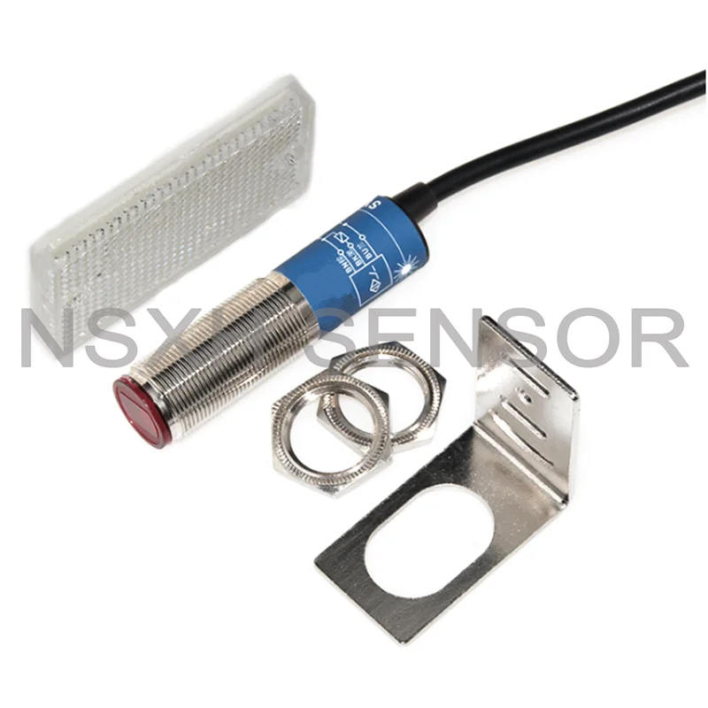 M18 Laser Sensor Feedback Reflex Switch Sn-4m 200mA 10-30VDC Visible Light SYM18J-4SN1/4SP1