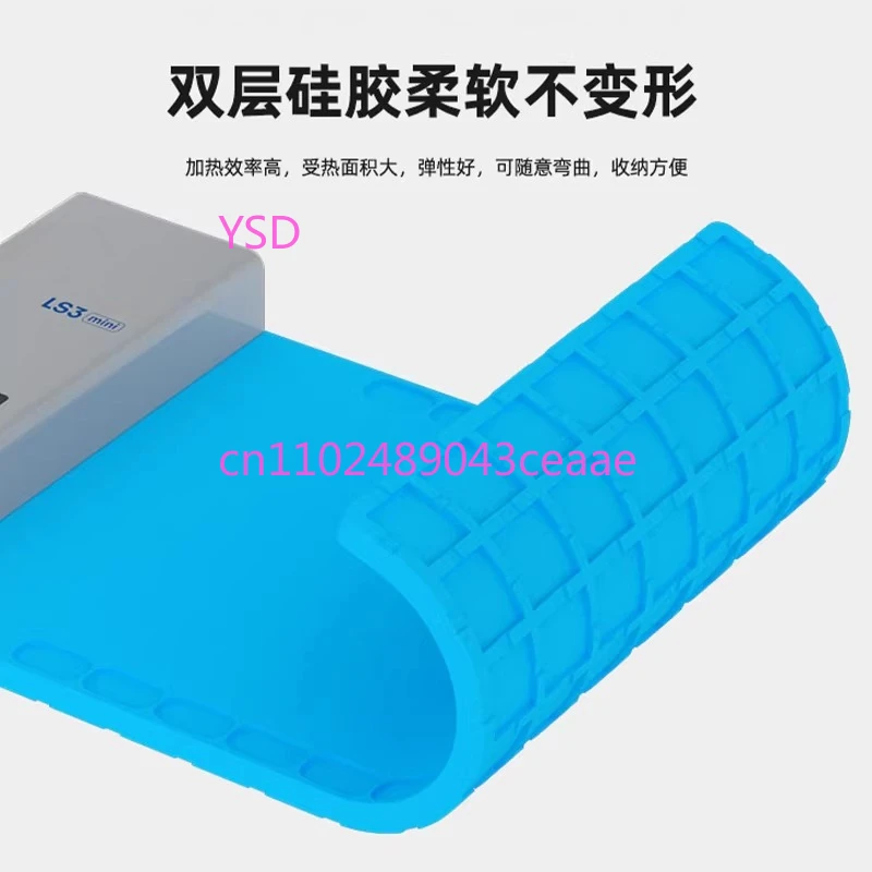 Adjustable Temperature Silicone Rubber Heating Pad With Controller For Mobile Phone And Tablet Screen Removal Work