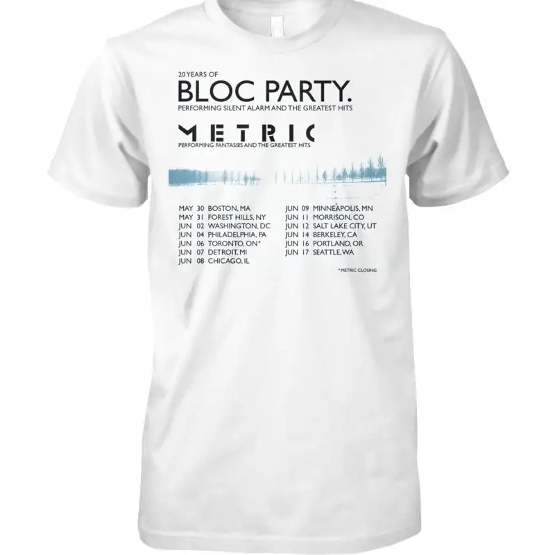 

Bloc Party Silent Alarm 20th anniversary North American tour 2025 T Shirt