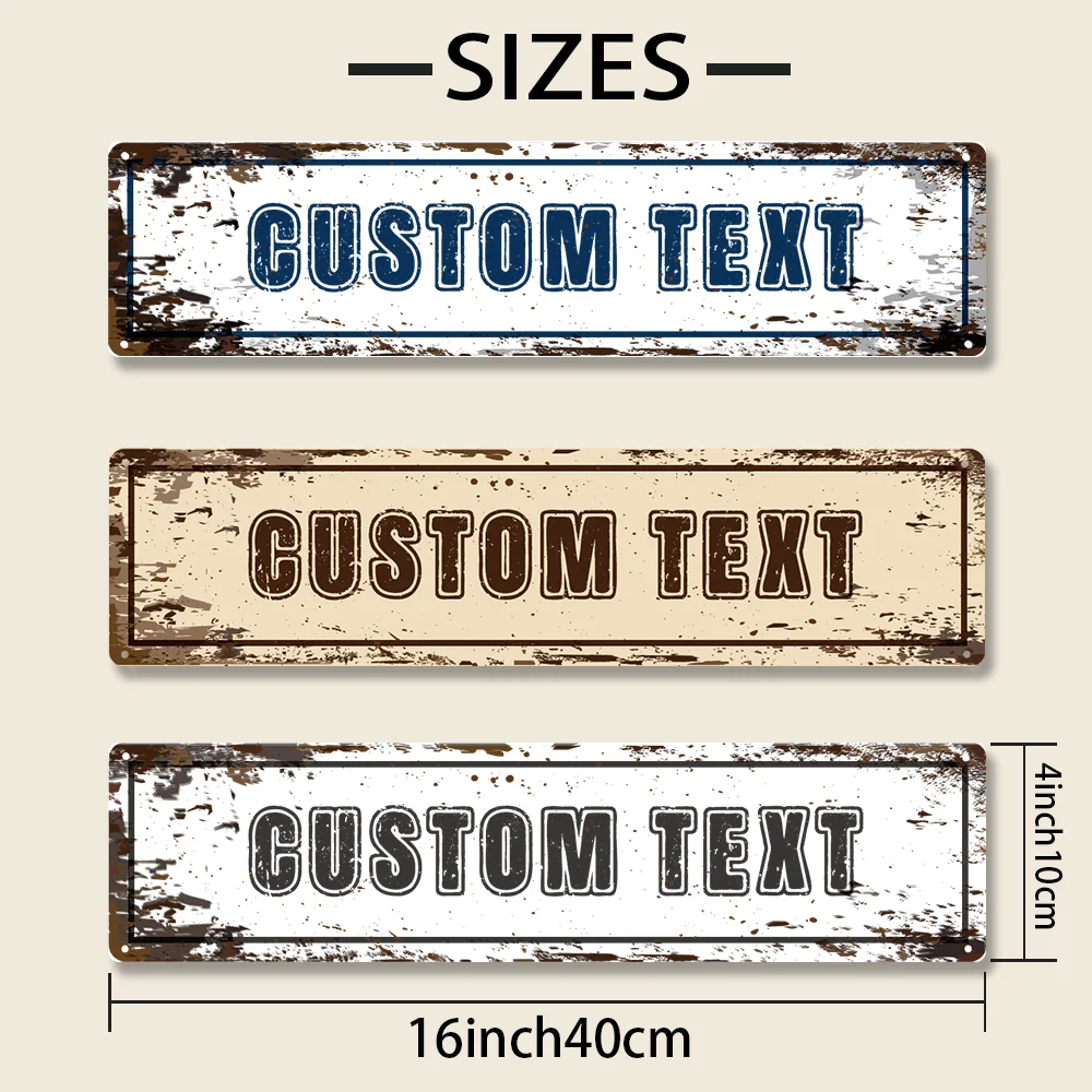 Customized 4x16 inch metal road signs for indoor and outdoor wall decoration, perfect for doorways/garages/cafes/restaurants/bar
