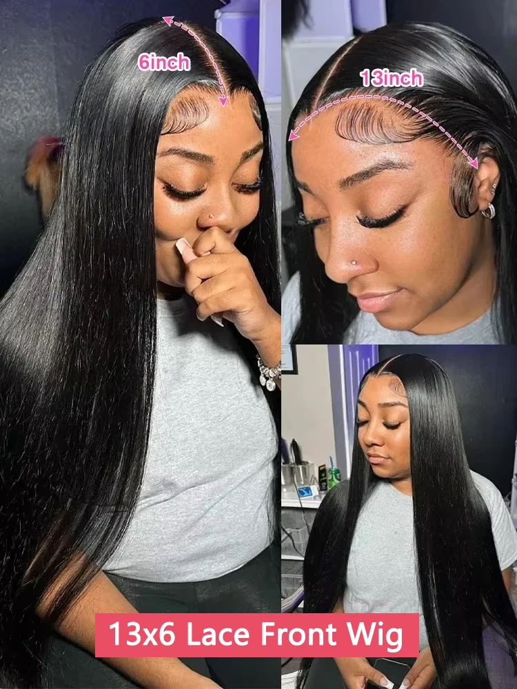 36 بوصة خصلات الشعر المستعار الإنسان الفيتنامية سوبر مزدوجة تعادل العظام مستقيم الدانتيل شعر مستعار أمامي 13x6 Hd الدانتيل أمامي غلويليس الباروكات شعر الإنسان