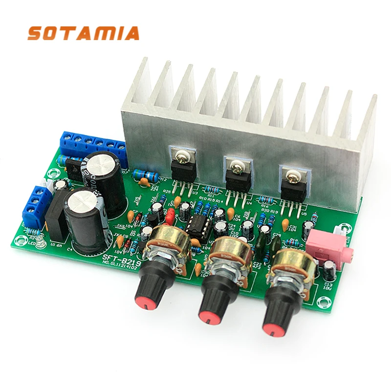 

SOTAMIA TDA2050 TDA2030 2.1 Amp Subwoofer Amplifier Audio Board 2x15W+30W Amplificador Hifi Power Amplifiers Smart Home