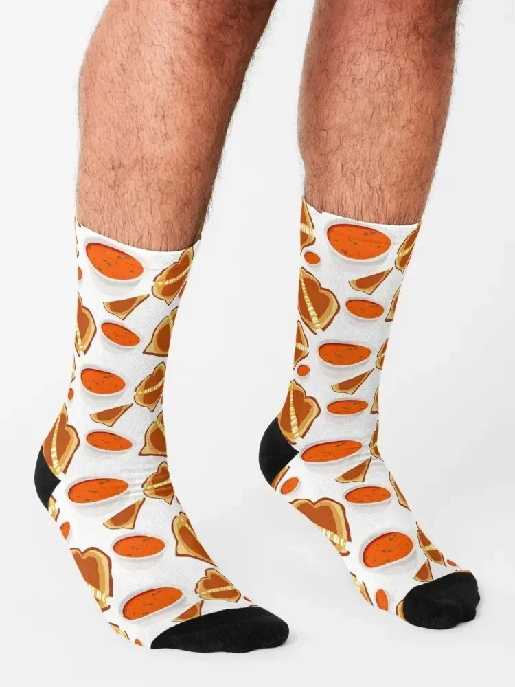 Grilled Cheese and Tomato Soup Socks Climbing ankle Socks For Girls Men's