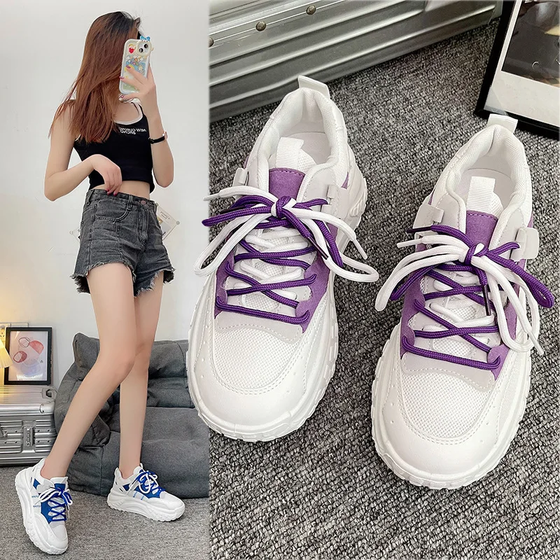 Zapatillas de deporte de moda para mujer, zapatos de plataforma antideslizantes informales de lujo, zapatos de tenis clásicos Gump, novedad de primavera 2023