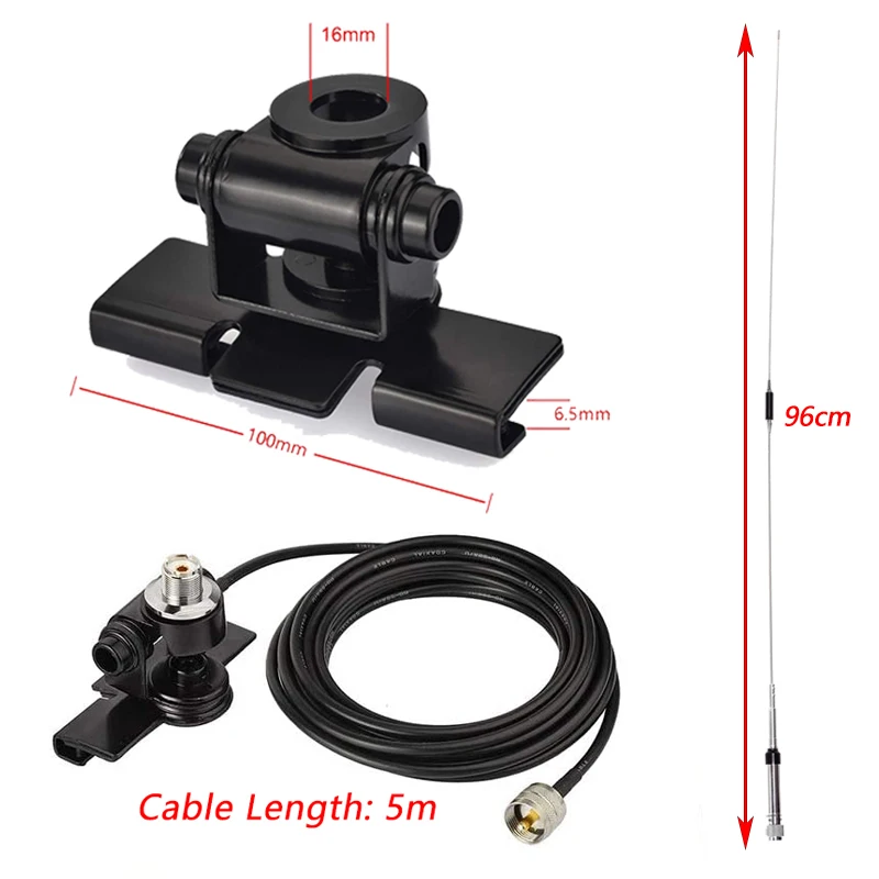 Oryginalna antena NL-770R dwuzakresowa VHF/UHF 3.0/5.5 dBi o wysokim wzmocnieniu radio samochodowe mobilna antena samochodowa