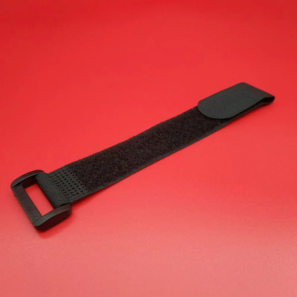 

10pcs Black 20x300mm Tie Straps Legged Race Straps Buckle Design Game Props Elastic Leg Bands for Teamwork Training