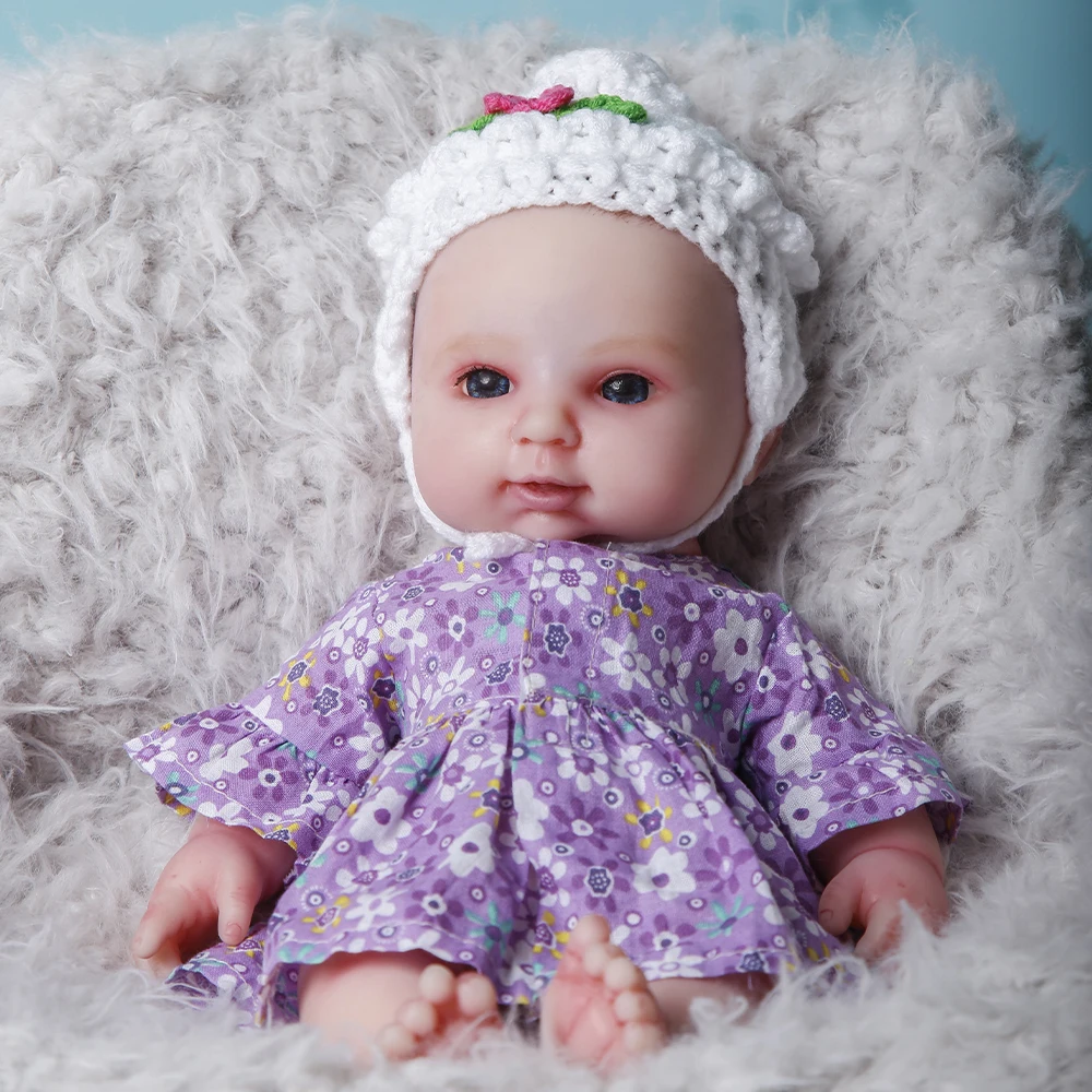 Full-rubber simulation baby reborn doll squeeze toy doll children soothe sleep children's toys baby girl