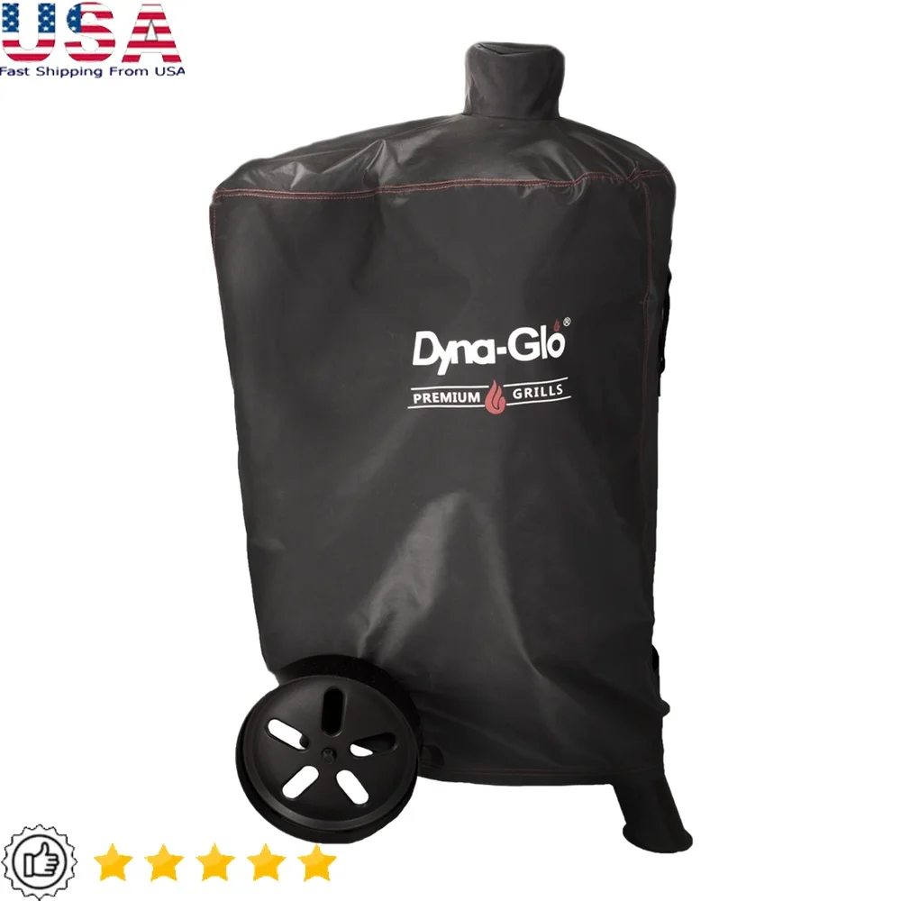 

Premium Vertical Smoker Cover Heavy-Duty Water-Resistant PVC Durable Nylon Handles Adjustable Straps Mesh Vents Airflow