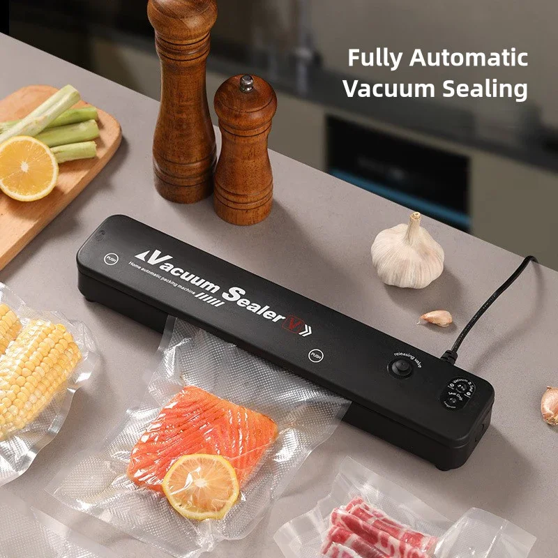 Kitchen Home Vacuum Sealer Food Preservation Plastic Bags Sealer Packaging Machine Automatic Sealing Machine Kitchen Gadgets