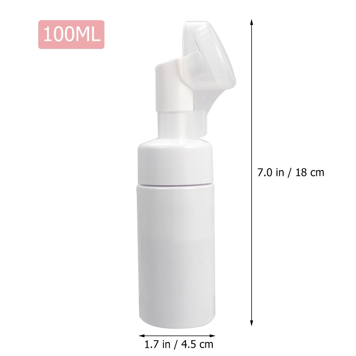 

2pcs 100Ml Portable Facial Cleanser Sub Bottle Lightweight Plastic Travel Bottles Brush Head For Cream Lotion Soap