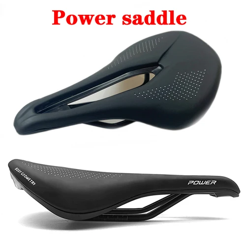 Imagen 1 del producto Sillín de bicicleta Power Comp para hombre y mujer, cómodo sillín de Ciclismo de Carretera, asiento de bicicleta de montaña, accesorios de asiento de bicicleta de 143mm