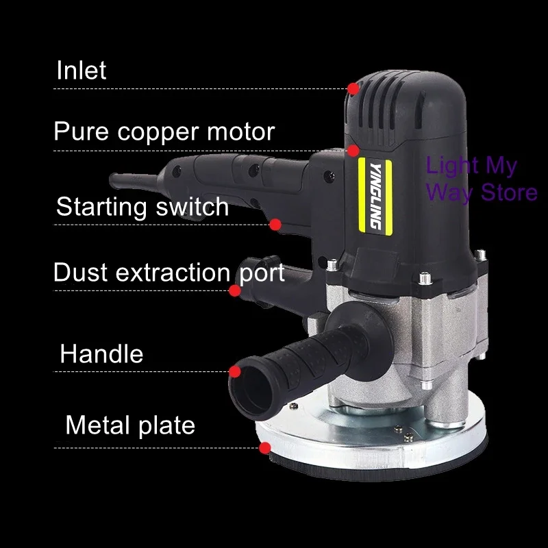 

Multi-functional dustless and dead-end rough planer motorized trowel wall machine concrete renovation grinding machine