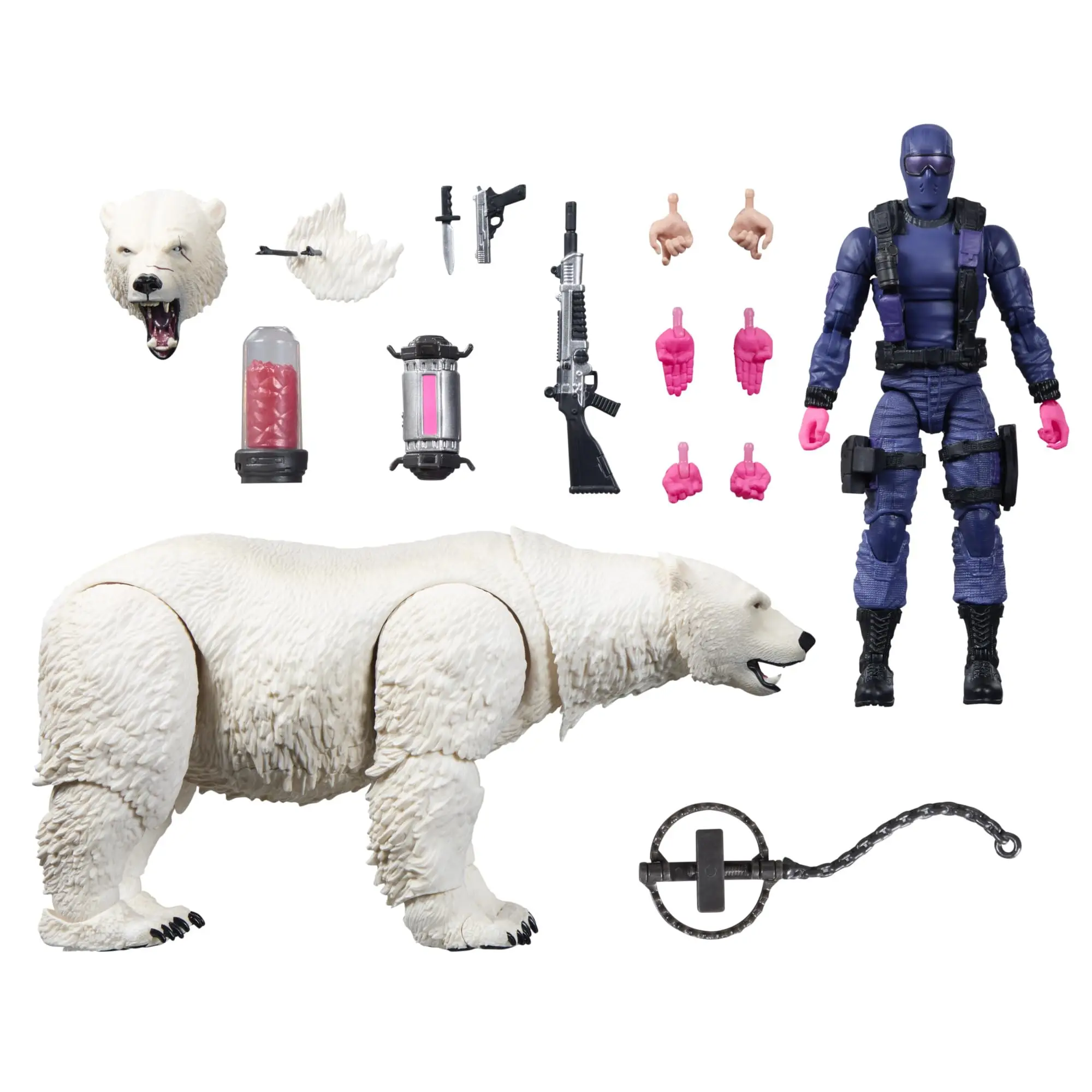 

[Presale September] Hasbro G.I. Joe Classified Series #161 Snake Eyes & Polar Bear 6-Inch Figure Bear with 15 Accessories G0850