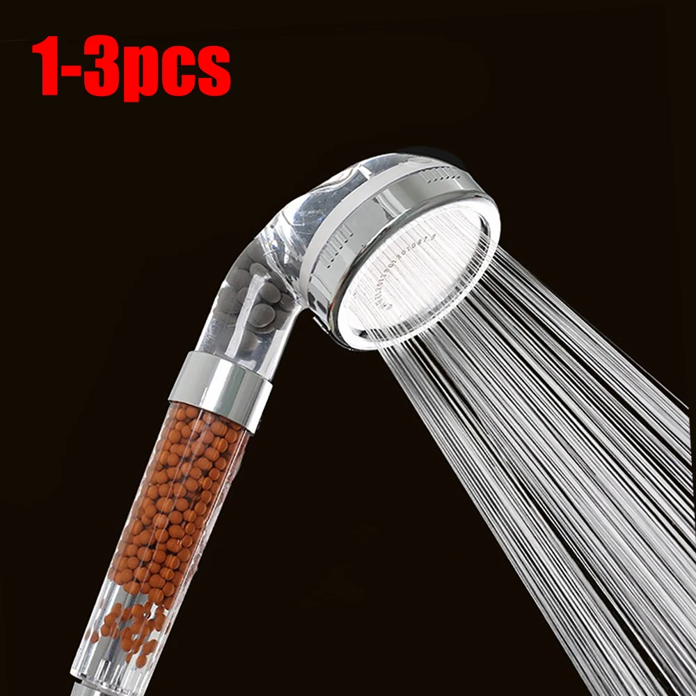 

2 Sizes Shower Head with Filter High Pressure Water Saving Spa Shower Set Anion Handheld Large Showerhead Bathroom Accessories