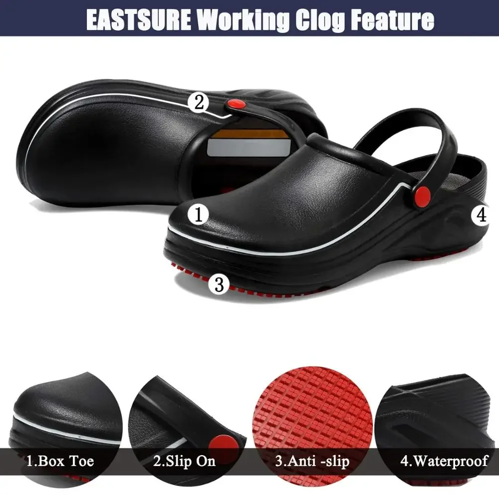 2024 EVA Unisex Slippers Sandals Non-slip Waterproof Oil-proof Kitchen Work Cook Shoes for Chef Master Hotel Restaurant Slippers