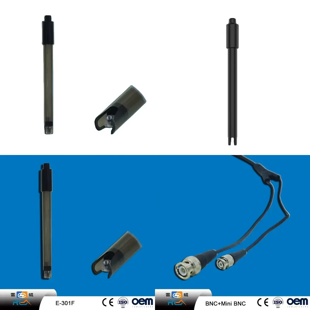 

E-301F (10K) Temperature Waterproof BNC+BNC Connector ph Combination Probe Electrode