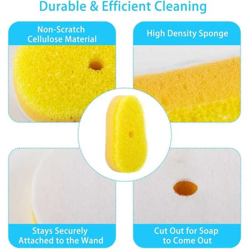 ABUL-24 Paquetes de repuestos de esponja para el cepillo de fregar platos Scrub Daddy - Cabezales de repuesto, cepillo para fregar platos, cabezales de repuesto de esponja