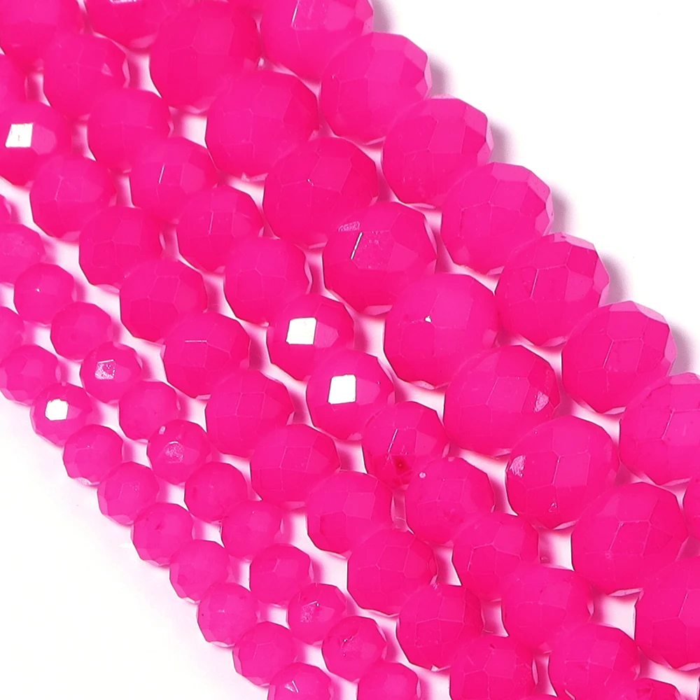 1strand/lot 4/6/8mm Faceted Crystal Glass Beads Abacus Beads Loose Spacer Beads For Jewelry Making DIY Necklace Bracelet