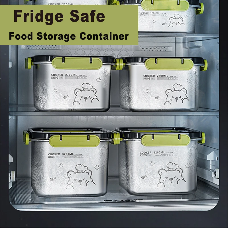 COOKER KING 420ml-6200ml Large Capacity Stainless Steel Food Storage Container, Fridge/Oven Safe, Lunch Box for Travel, Picnic view 5