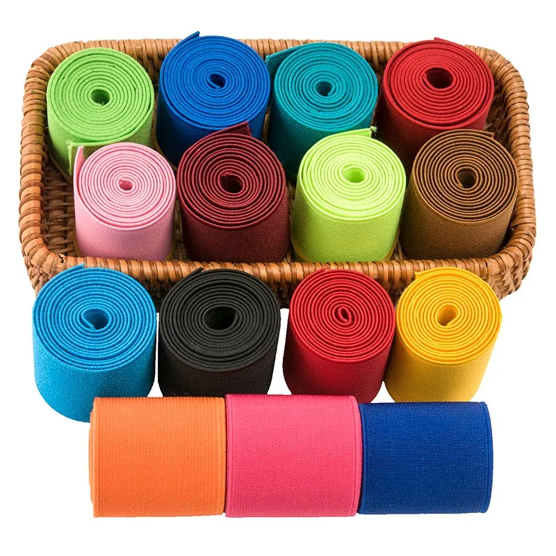 

5/10Meters 20/25/30/40/50mm Sewing Elastic Band for Pants Clothes Waistband Rubber Bands Underwear Bag Stretch Tape Accessories