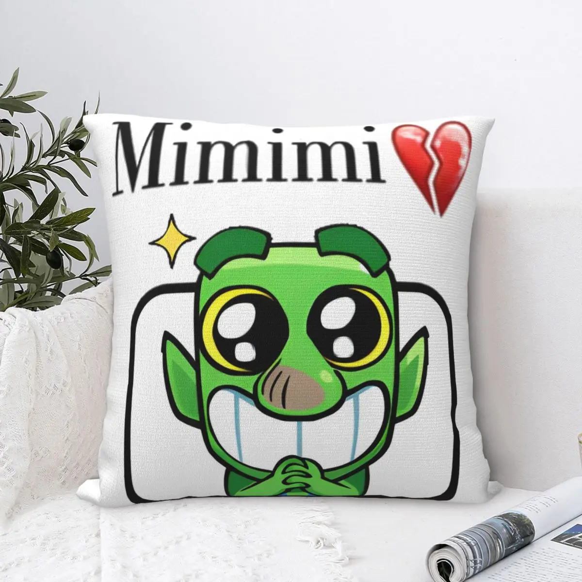 الصدامات Royalees عفريت البكاء MeMeMe سادات غطاء الوسادة رمي غطاء وسادة ديكورات المنزل مربع أحجام متعددة #2