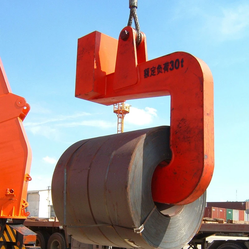Morsetto di sollevamento bobina Morsetto di sollevamento bobina in acciaio da 5 tonnellate Gancio a C Gancio a C di sollevamento bobina in acciaio da 5000 kg per gru a ponte