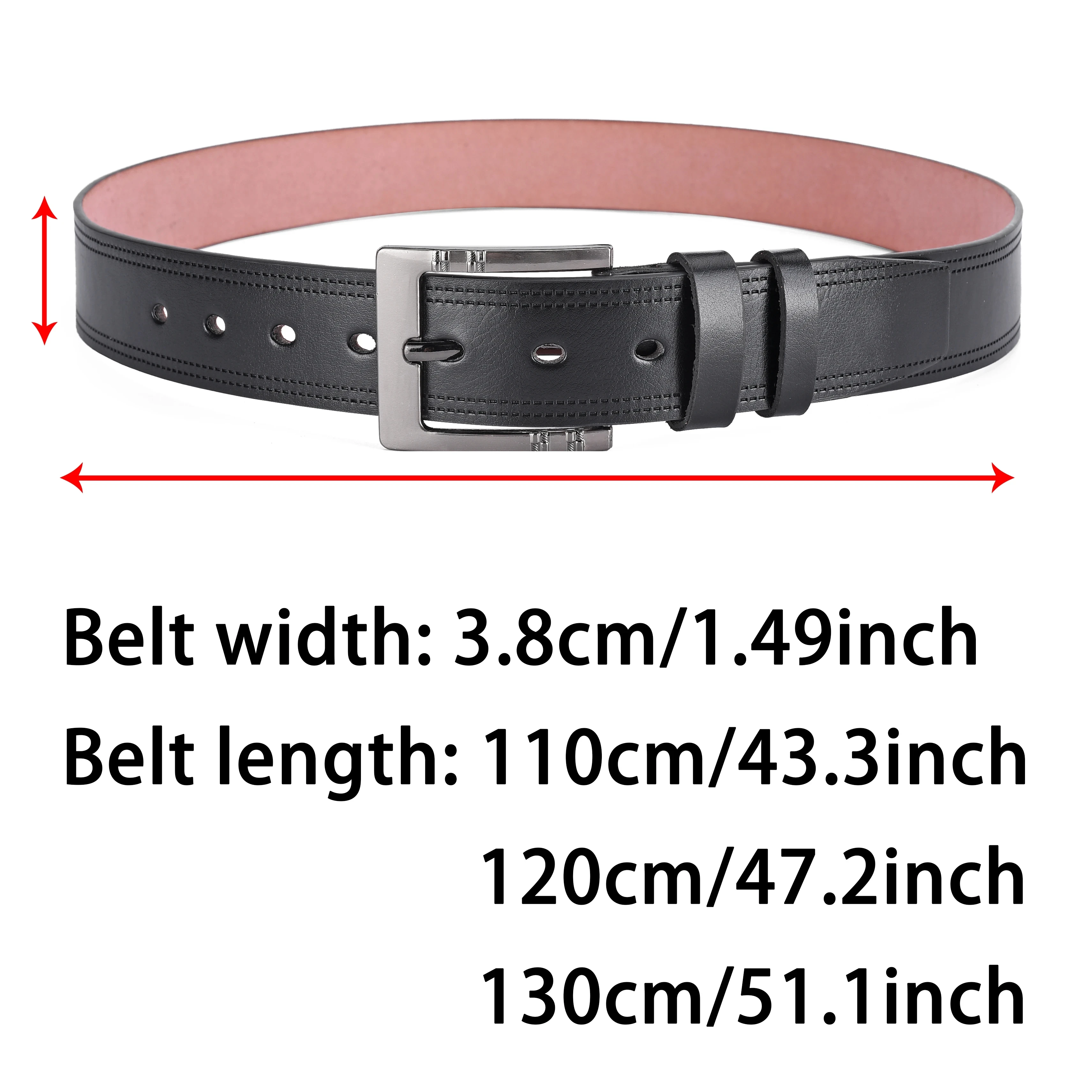 Genuine Leather For Men\'s High Quality Buckle Jeans Cowskin Casual Belts Business Cowboy Waistband Male Fashion Designer 2024New