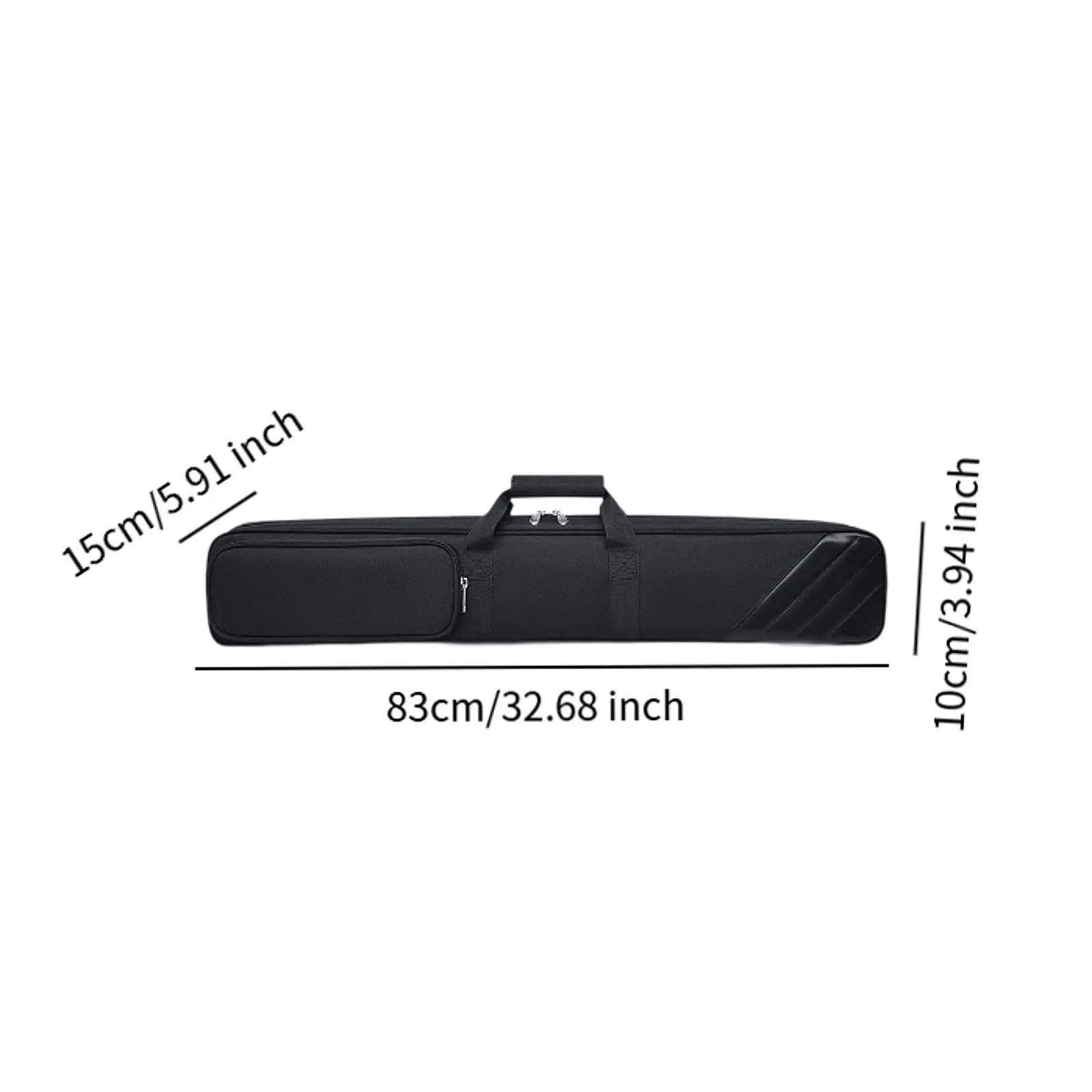 Billiard Stick Carrying Case 1/2 Cue Cases Portable Handle Cue Cases Carry Bag black