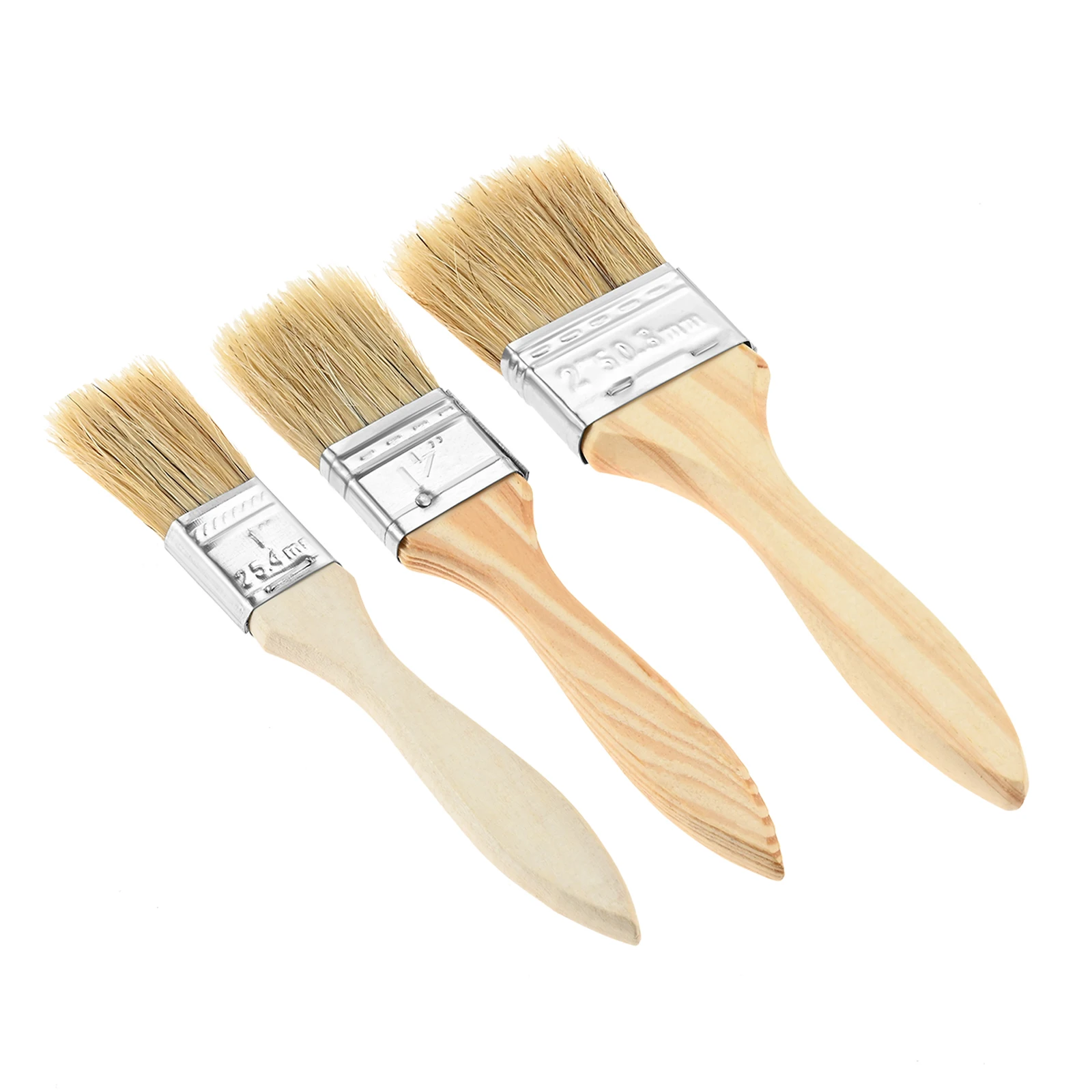 

3pcs 173/180/190mm Brushes Natural Bristles Wood Handle Kitchen Tools Spreading Oil Sauces BBQ Painting Art Dyeing Cleaning Tool